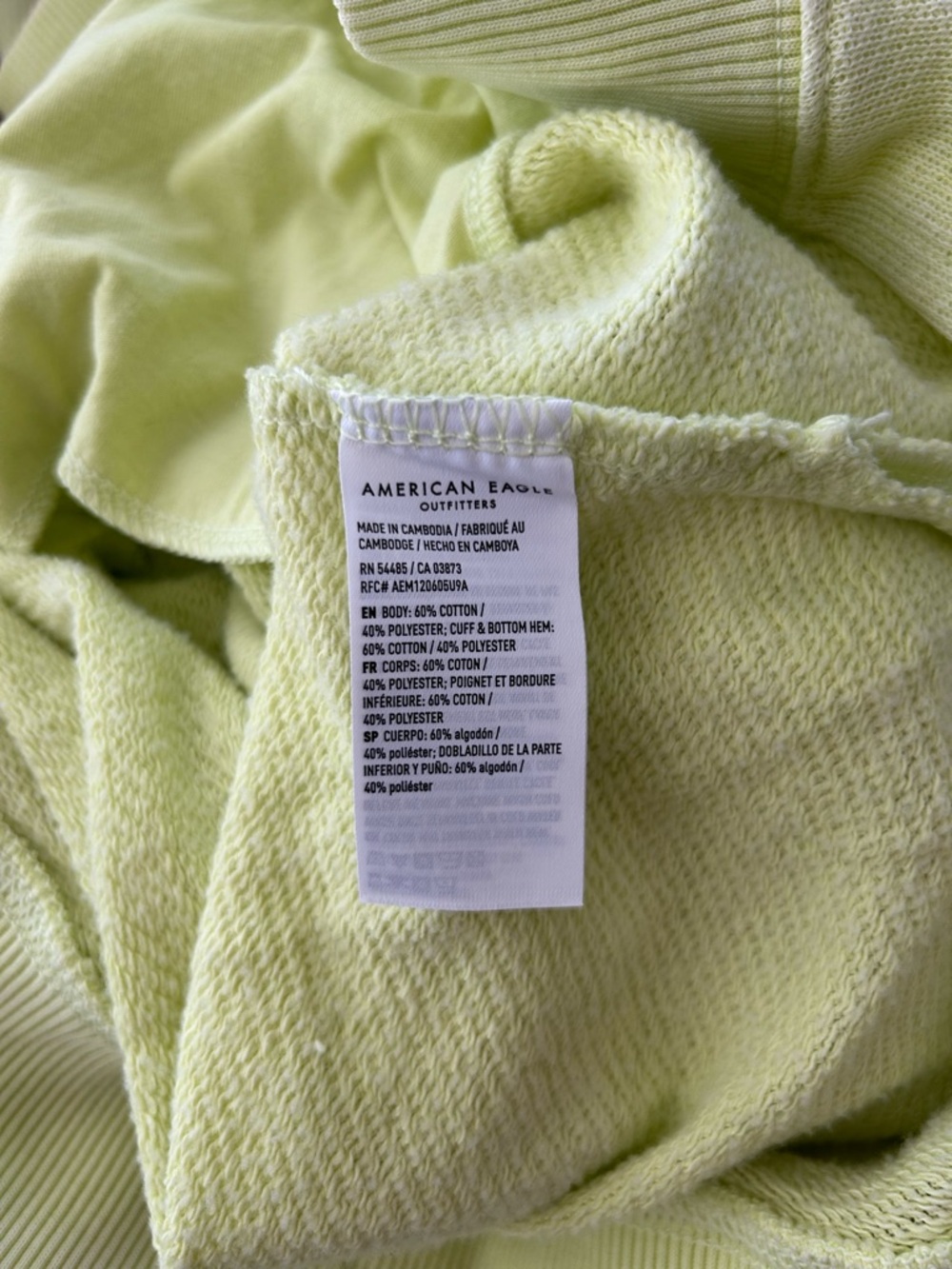 American Eagle Neon This Feels Seriously Lived In Oversized Sweatshirt, Medium - Picture 9 of 10
